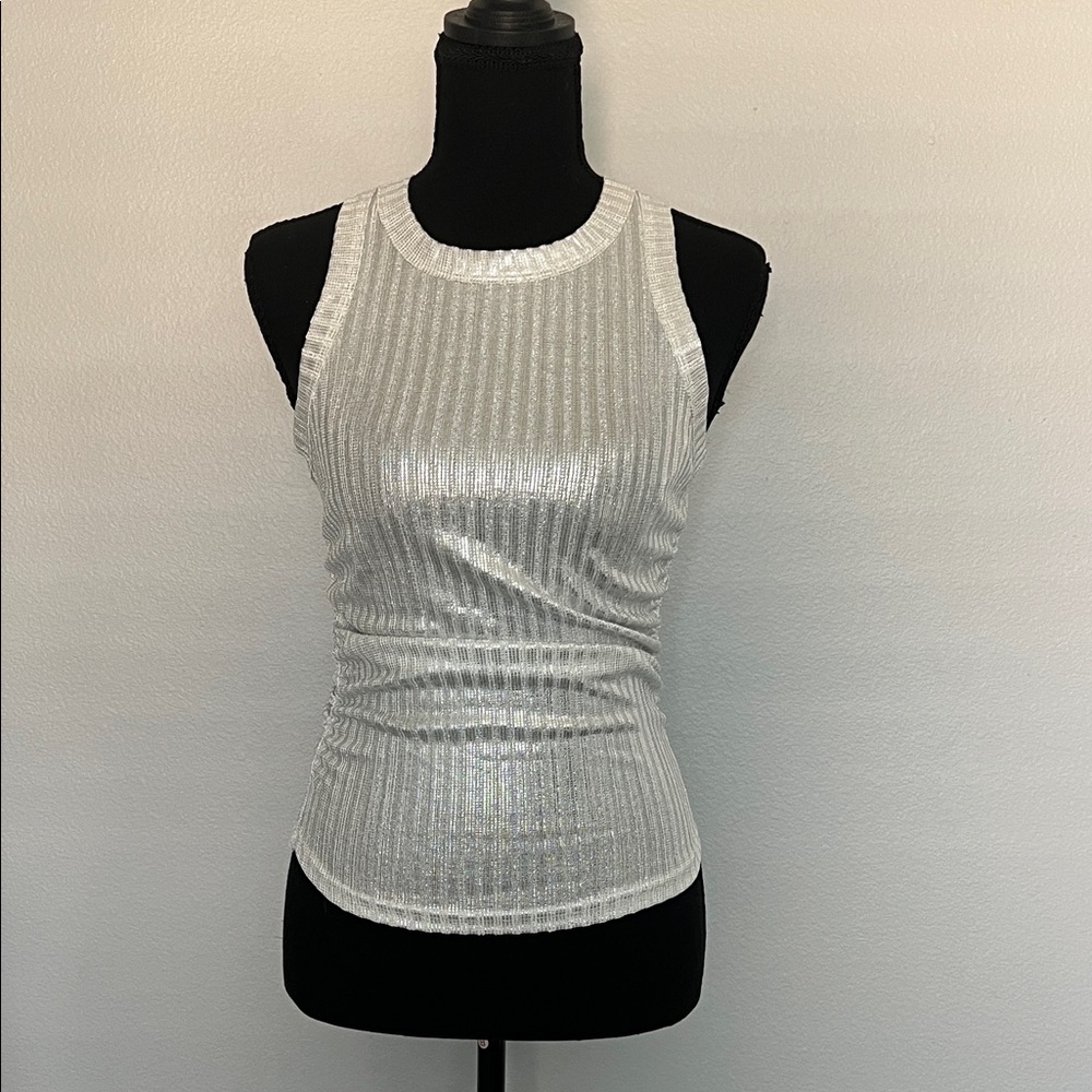 Lulus Silver Shimmer Women's Tank Top